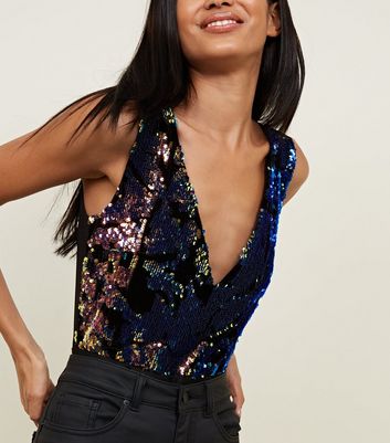 new look sequin bodysuit