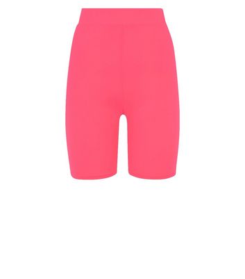 bright pink cycling shorts