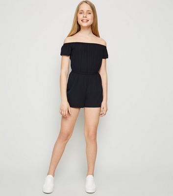 black bardot playsuit