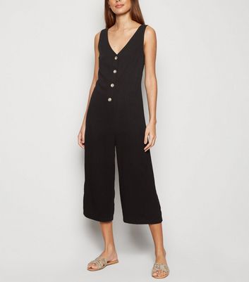 black linen cropped jumpsuit