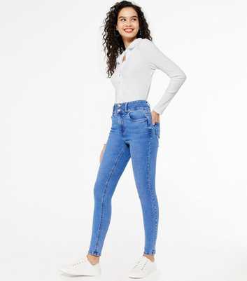 Bright Blue 'Lift & Shape' High Waist Yazmin Skinny Jeans