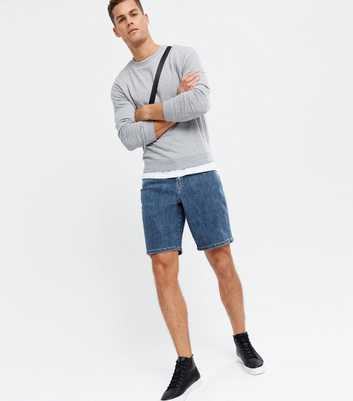 Blue Denim Relaxed Fit Shorts