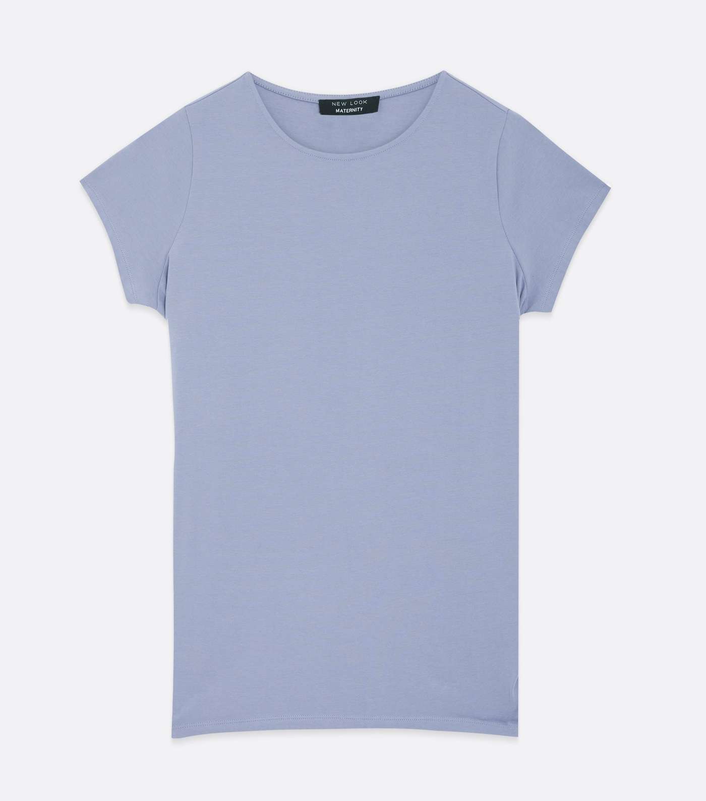 Maternity Blue Ruched Crew T-Shirt Image 5