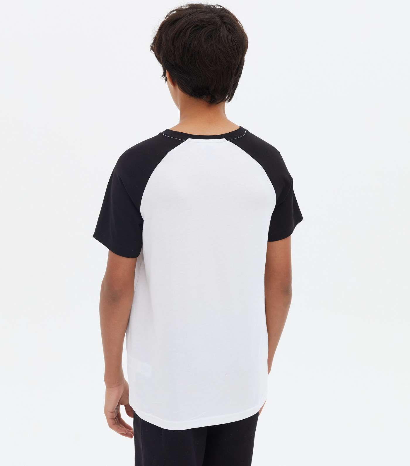 Boys Black JPN Logo Raglan Sleeve T-Shirt Image 4