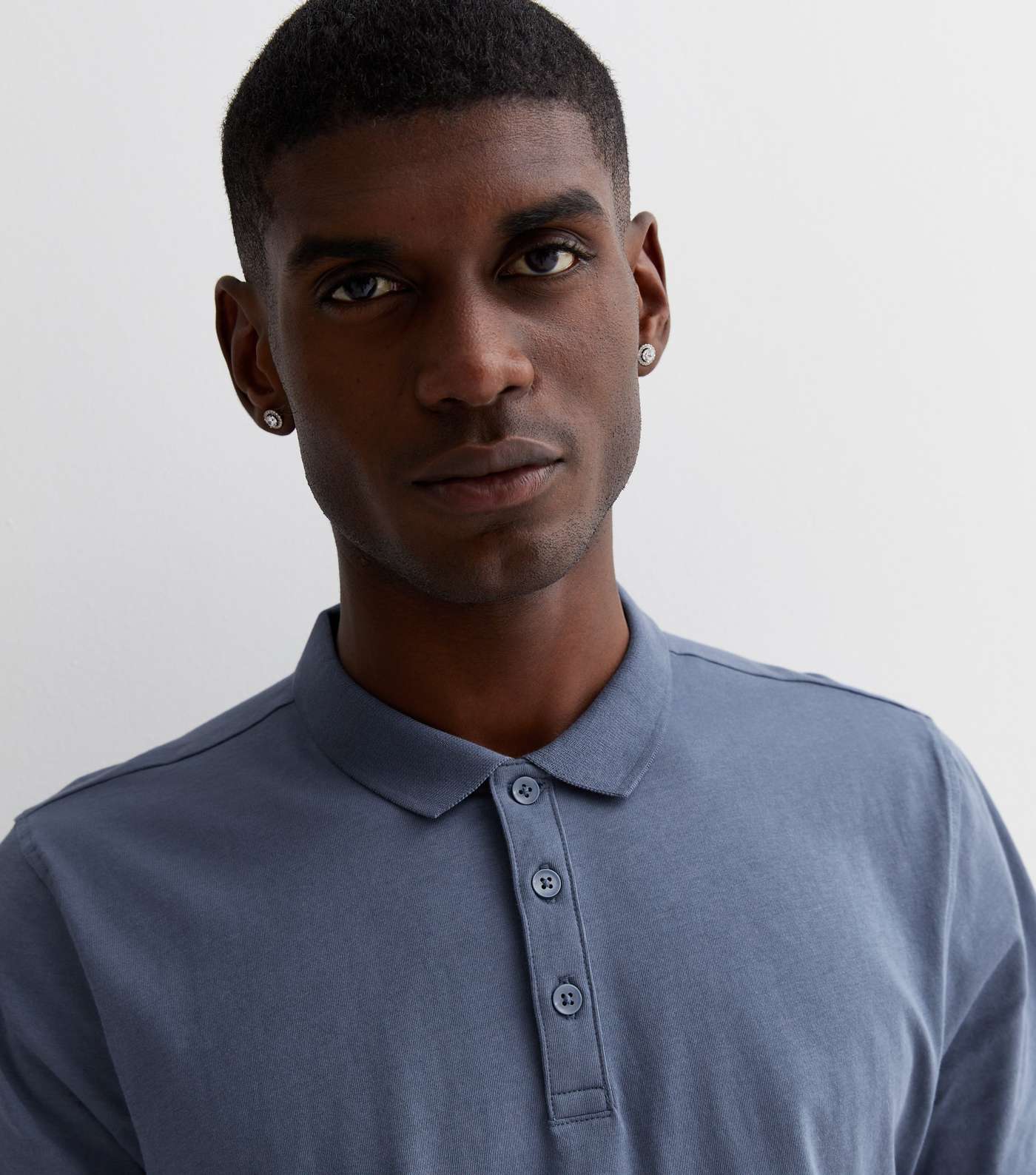 Bright Blue Short Sleeve Collared Polo Shirt Image 3