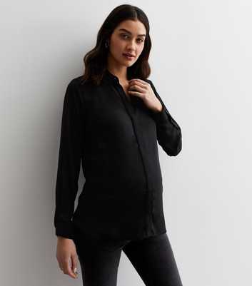 Maternity Black Long Sleeve Shirt