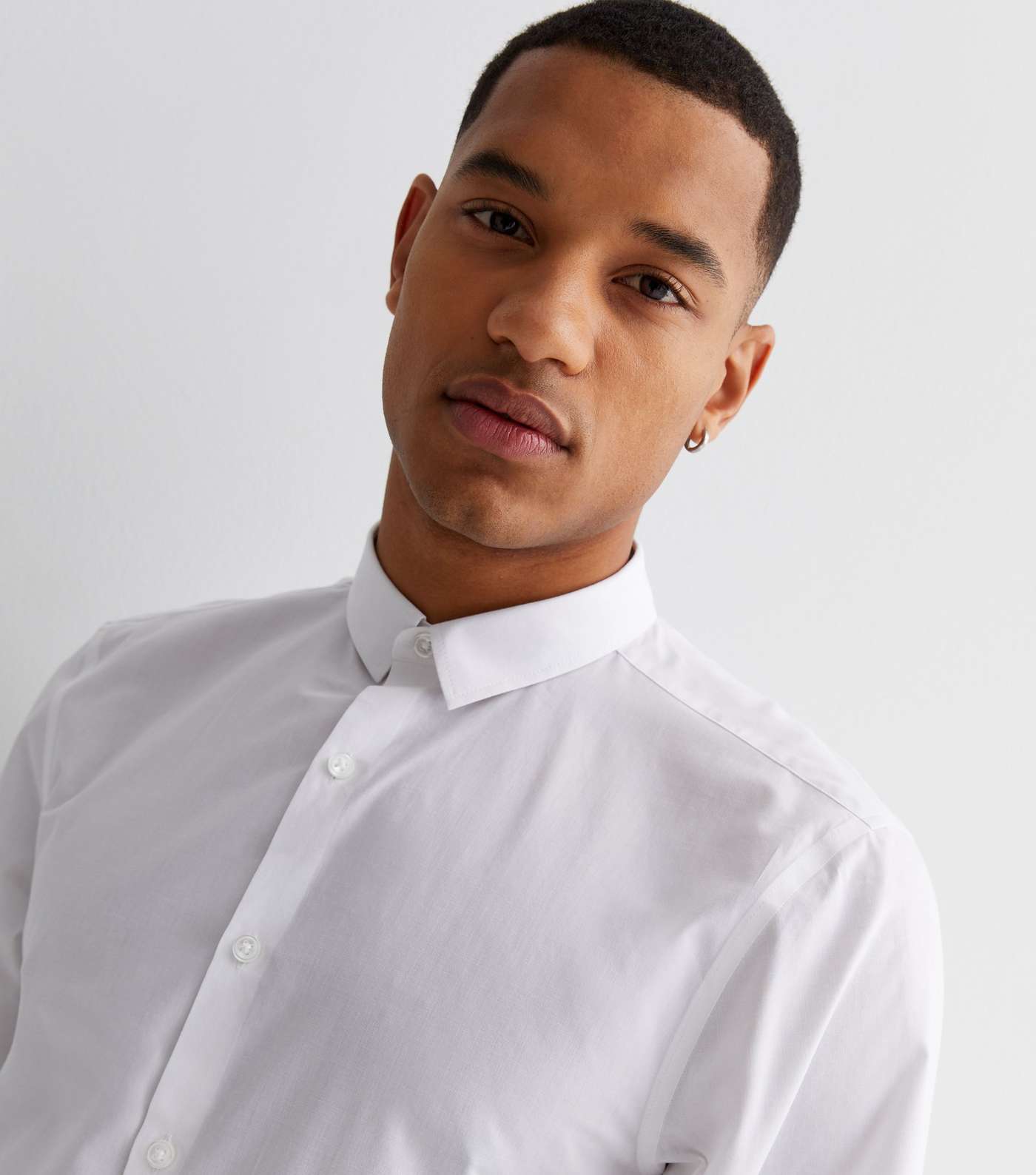 White Poplin Long Sleeve Regular Fit Shirt Image 3