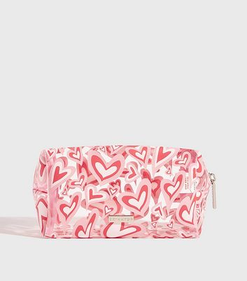 Skinnydip Red Heart Makeup Bag New Look