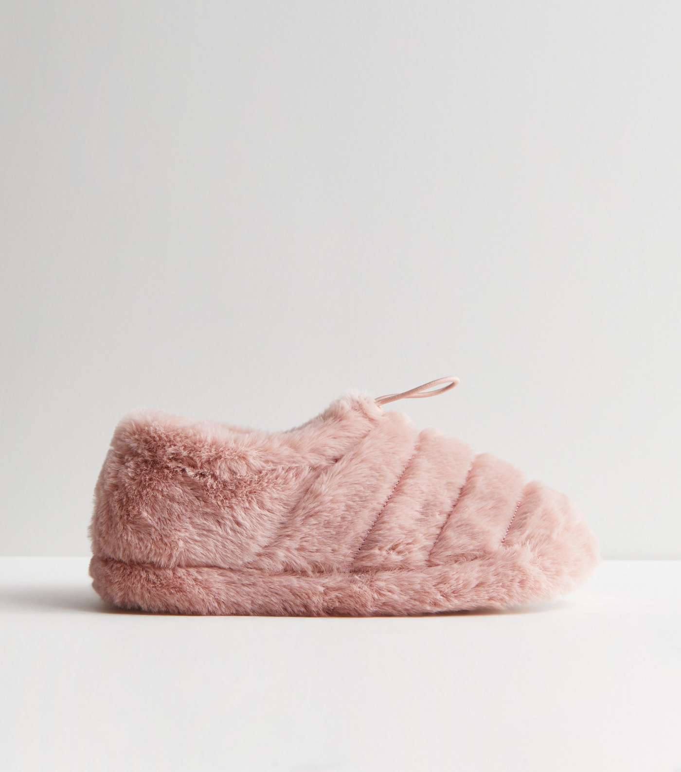 Pink Faux Fur Ballerina Slippers Image 5