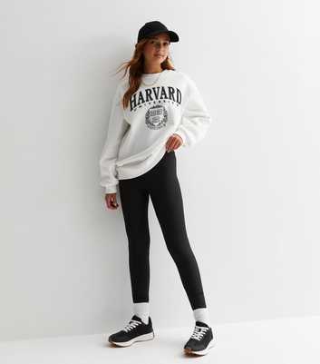 Girls Cream Harvard Logo Sweatshirt