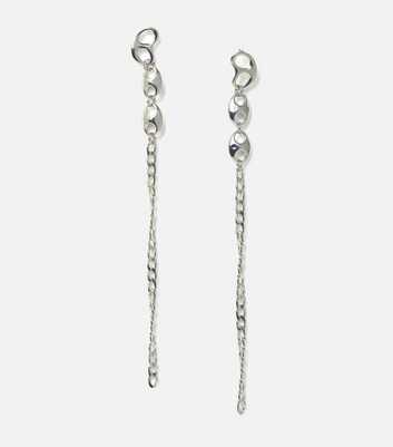 Freedom Silver Chain Drop Earrings