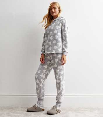 Light Grey Disney Mickey Mouse Fleece Pyjama Trousers
