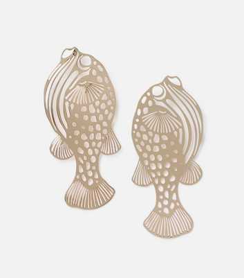 Freedom Gold Fish Drop Earrings 