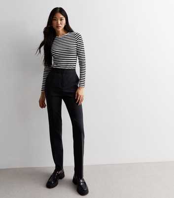 Black Slim Fit Long Length Trousers