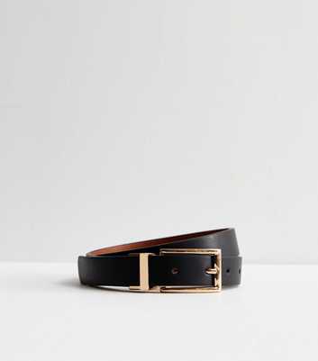 Multicoloured Leather-Look Reversible Belt