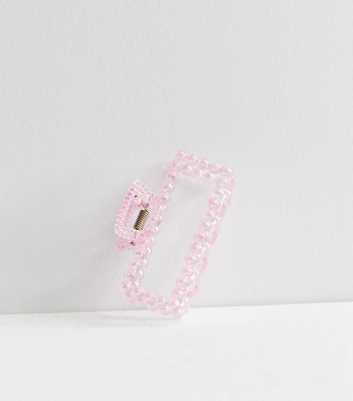 Bright Pink Bubble Hair Claw Clip