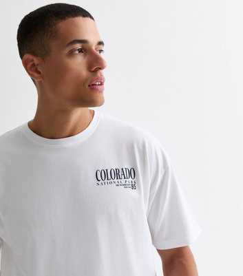 White Colorado Print Cotton T-Shirt 