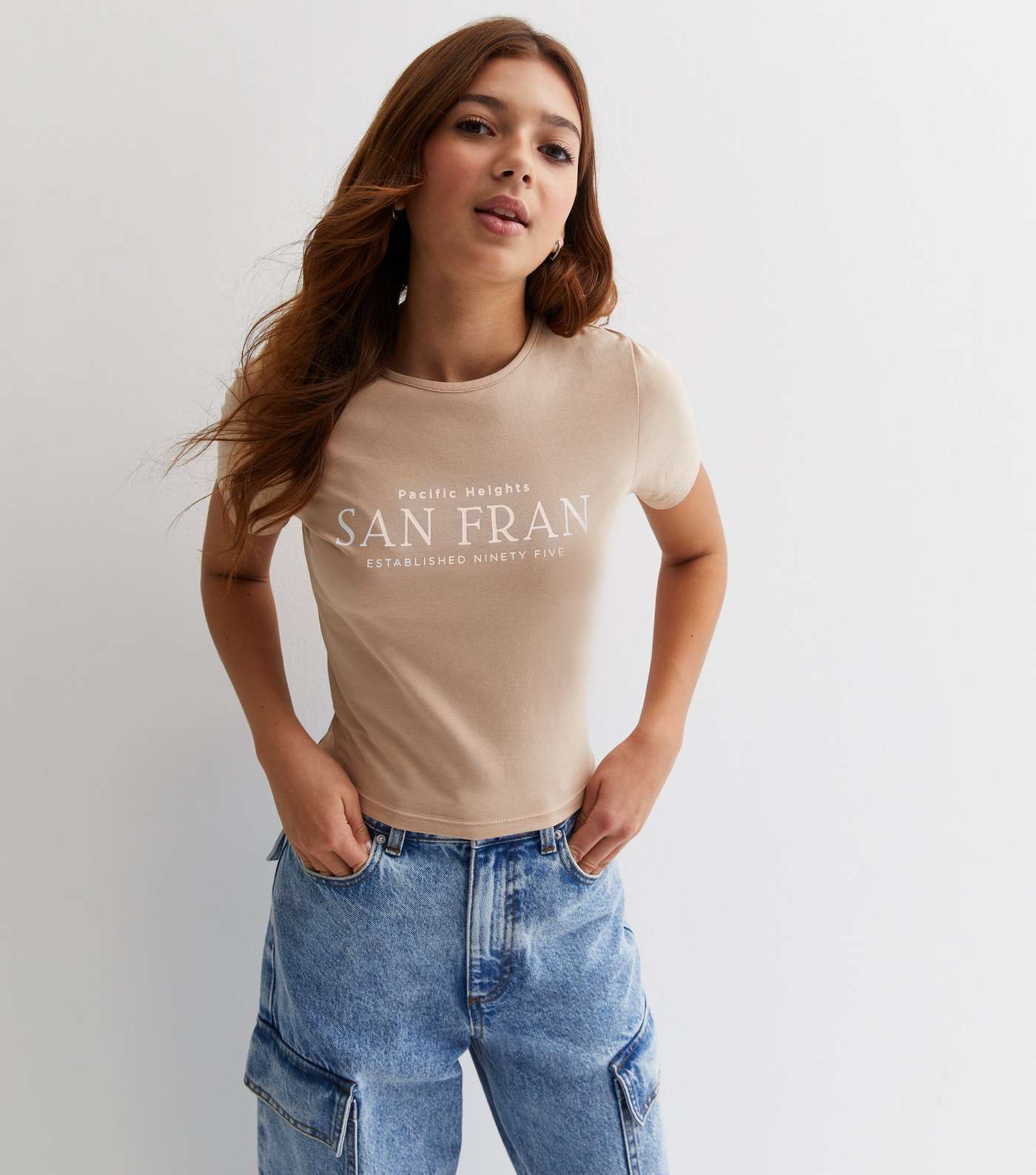 Girls Camel San Fran Logo T-Shirt Image 2