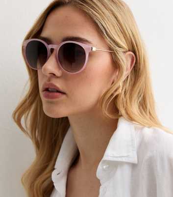 Lilac Round Frame Sunglasses