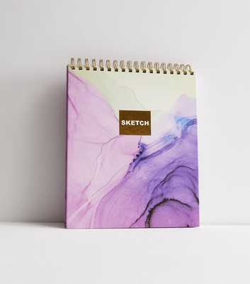 Purple Marble Print Sketchbook