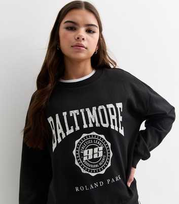 Girls Black Baltimore 95 Logo Sweatshirt