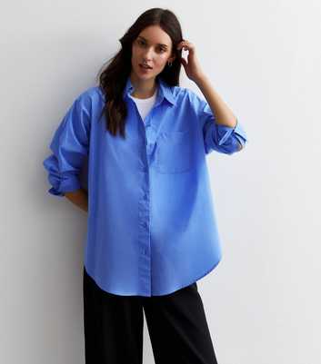 Blue Poplin Cotton Shirt