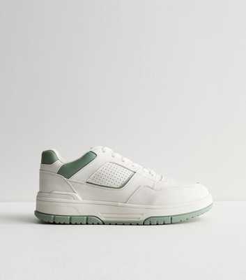 White Panelled Two Tone Trainers