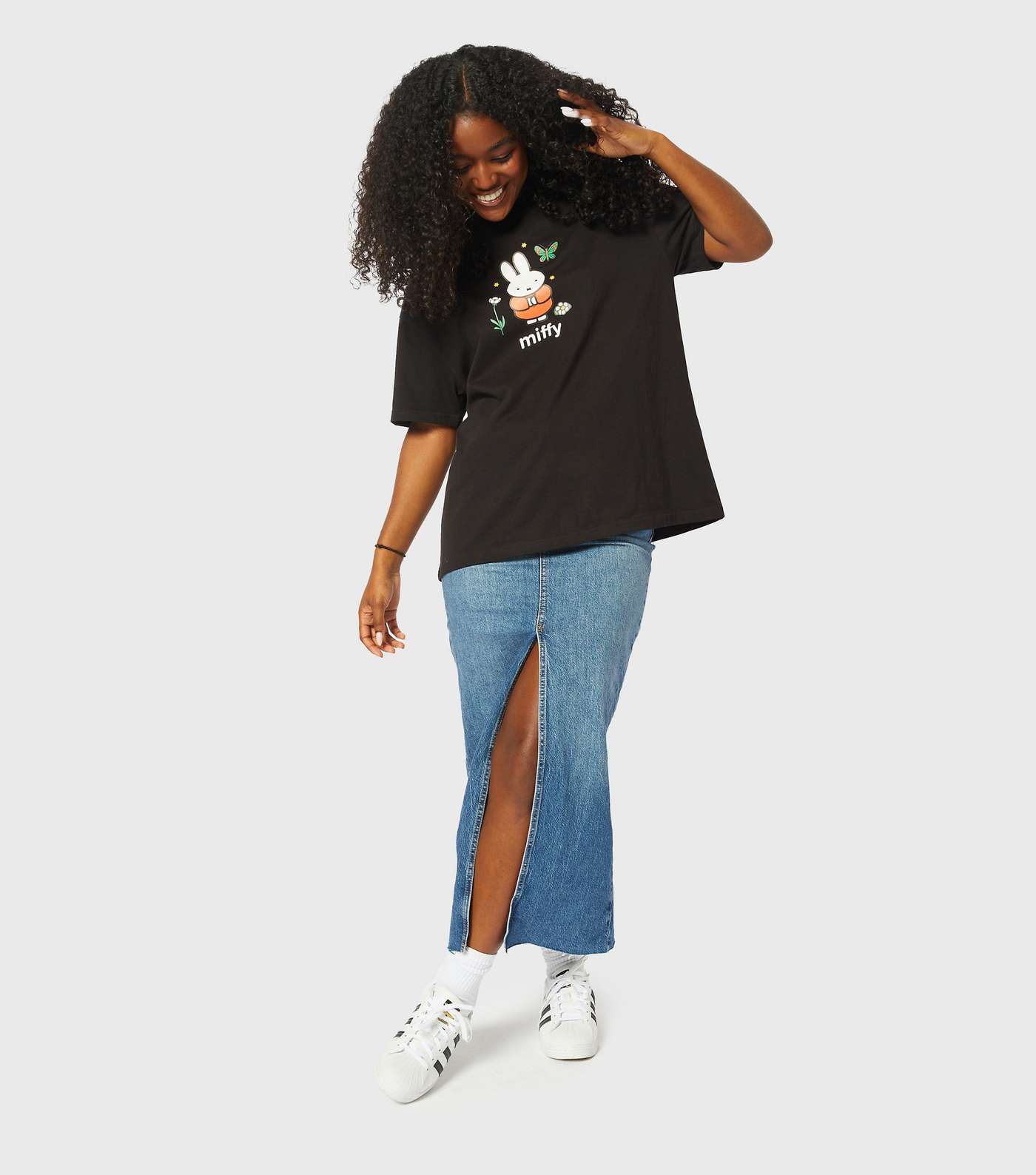 Skinnydip Black Miffy Oversized T-Shirt  Image 2