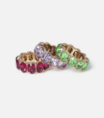 Freedom 3 Pack Multicoloured Gemstone Rings