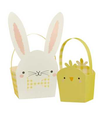 Yellow Easter Bunny and Chick Baskets