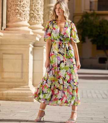 Finding Friday Floral Maxi Wrap Dress