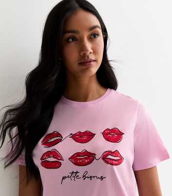 Pink Red Lip Cotton T-Shirt 