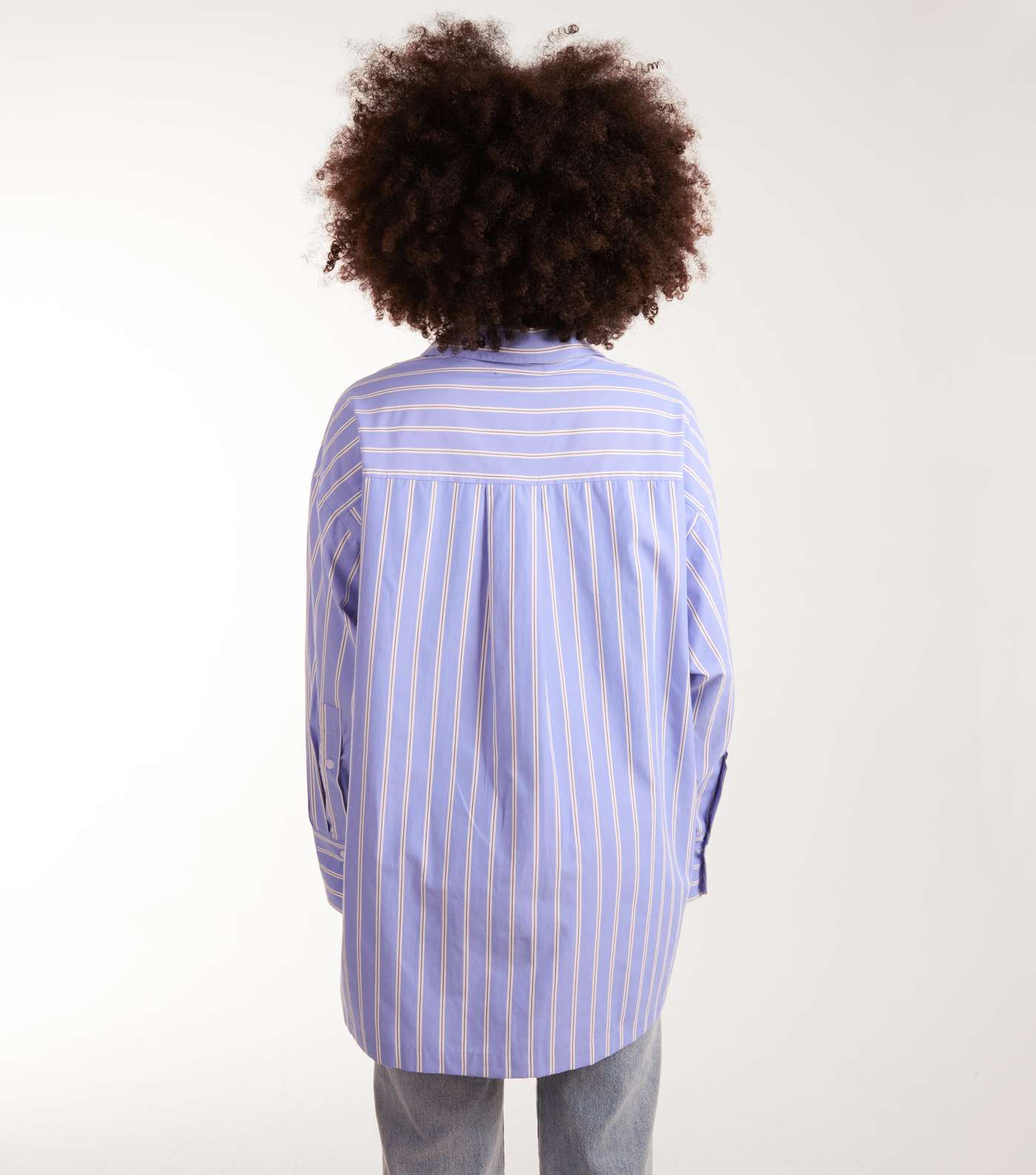Blue Vanilla Blue Stripe Oversized Shirt Image 4