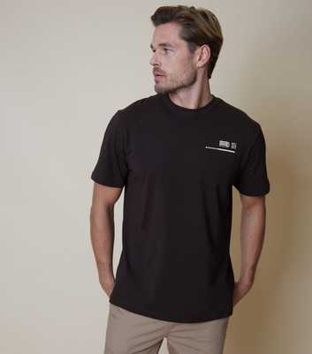 Threadbare Black Cotton Nature Logo T-Shirt