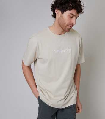 Threadbare Cream Cotton Simplicity Logo T-Shirt