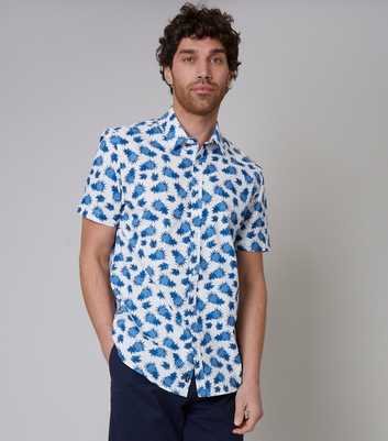 Threadbare Blue Pineapple Print Cotton Short Sleeve Shirt