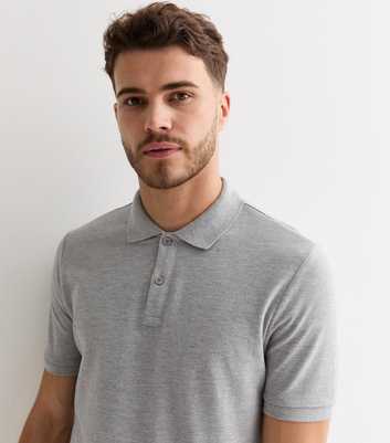 Only & Sons Pale Grey Slim Fit Polo Shirt
