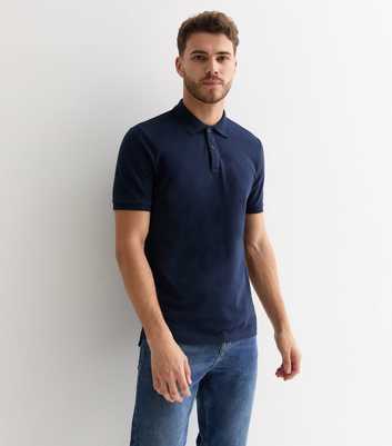 Only & Sons Navy Slim Fit Polo Shirt