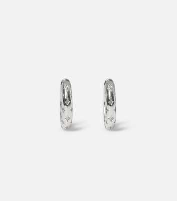 Freedom Silver Diamanté Celestial Hoop Earrings