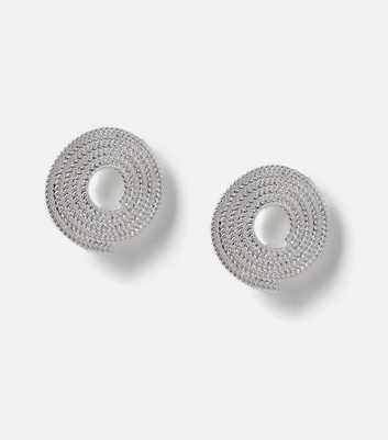 Freedom Silver Spiral Stud Earrings