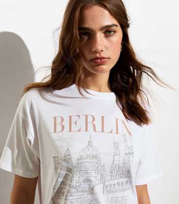 White Berlin Logo Oversized T-Shirt