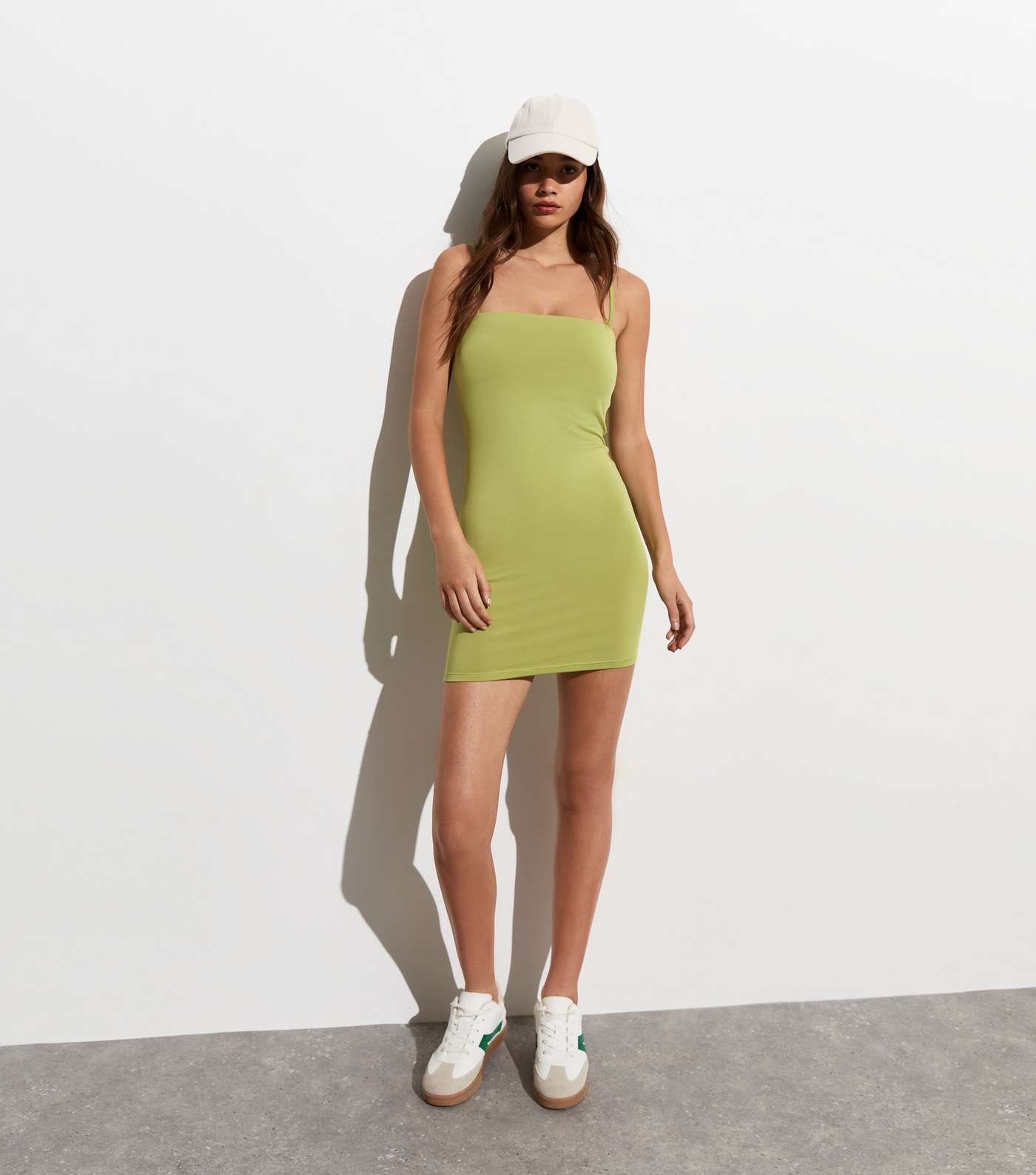 Light Green Strappy Mini Dress Image 5