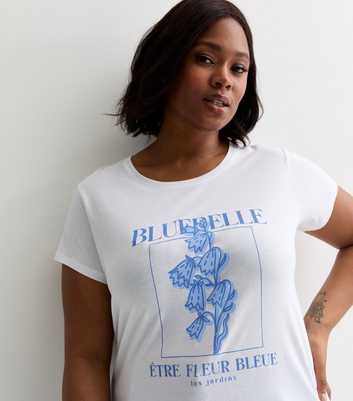 White Bluebelle Cotton T-Shirt 