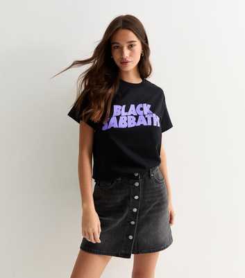 Black Oversized Black Sabbath Cotton T-Shirt 