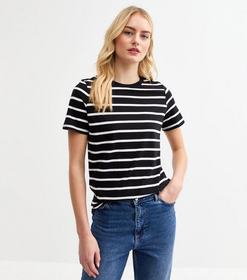 Black Striped Jersey T