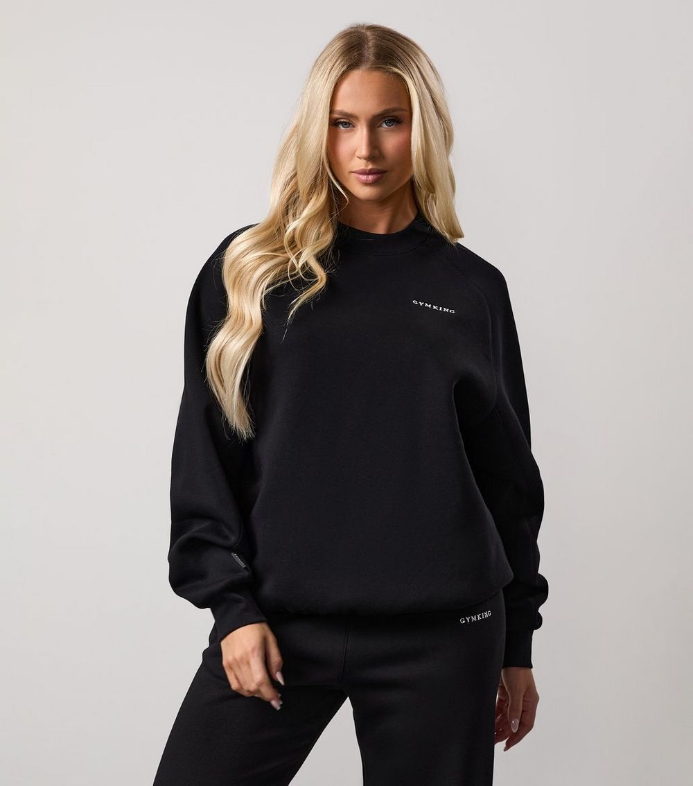 Gym King Black Logo Print Sweatshirt