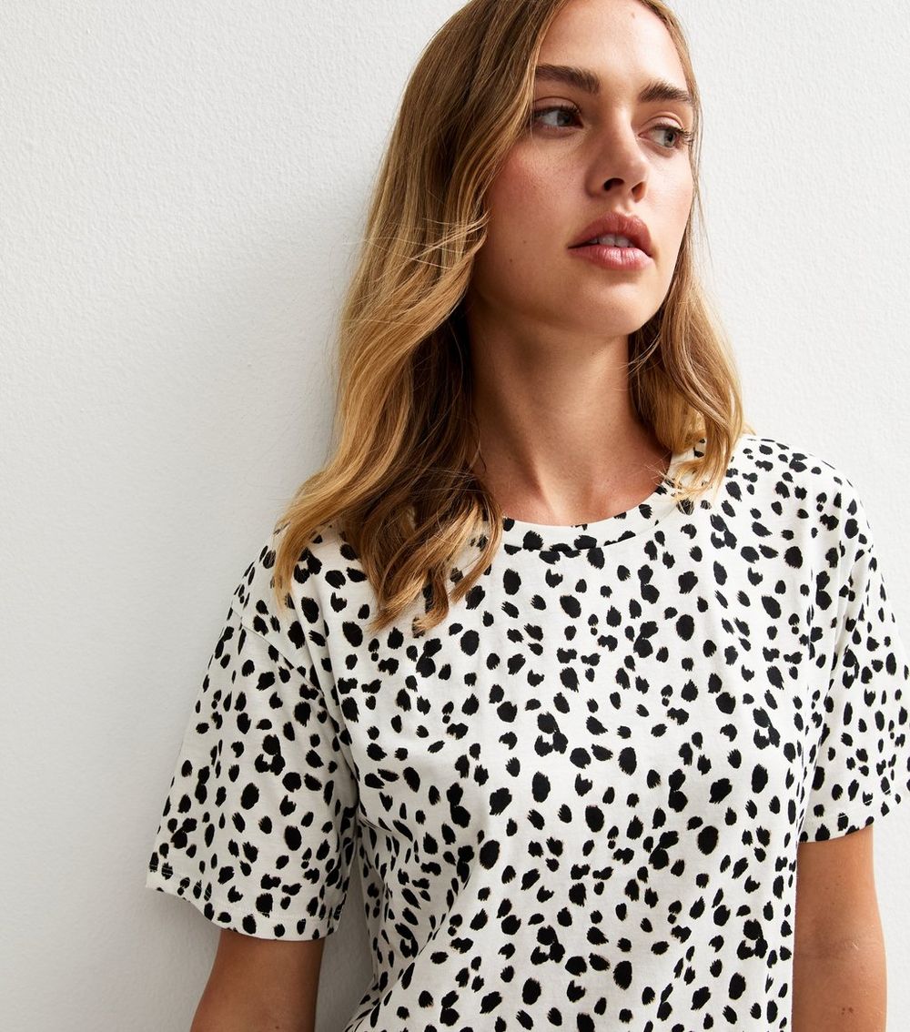 Mink Abstract Print Short Sleeve T