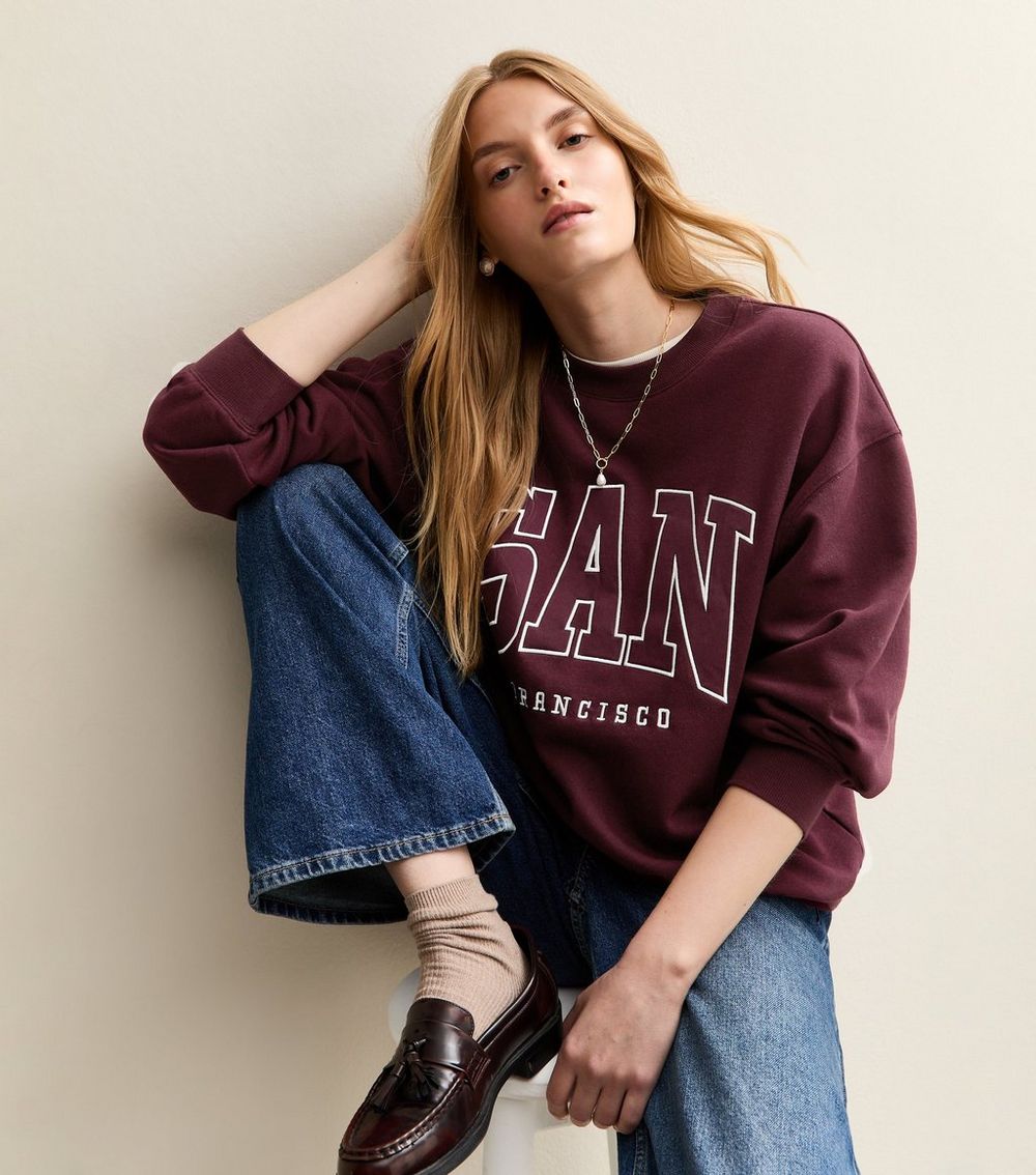 Burgundy San Francisco Logo Sweatshirt