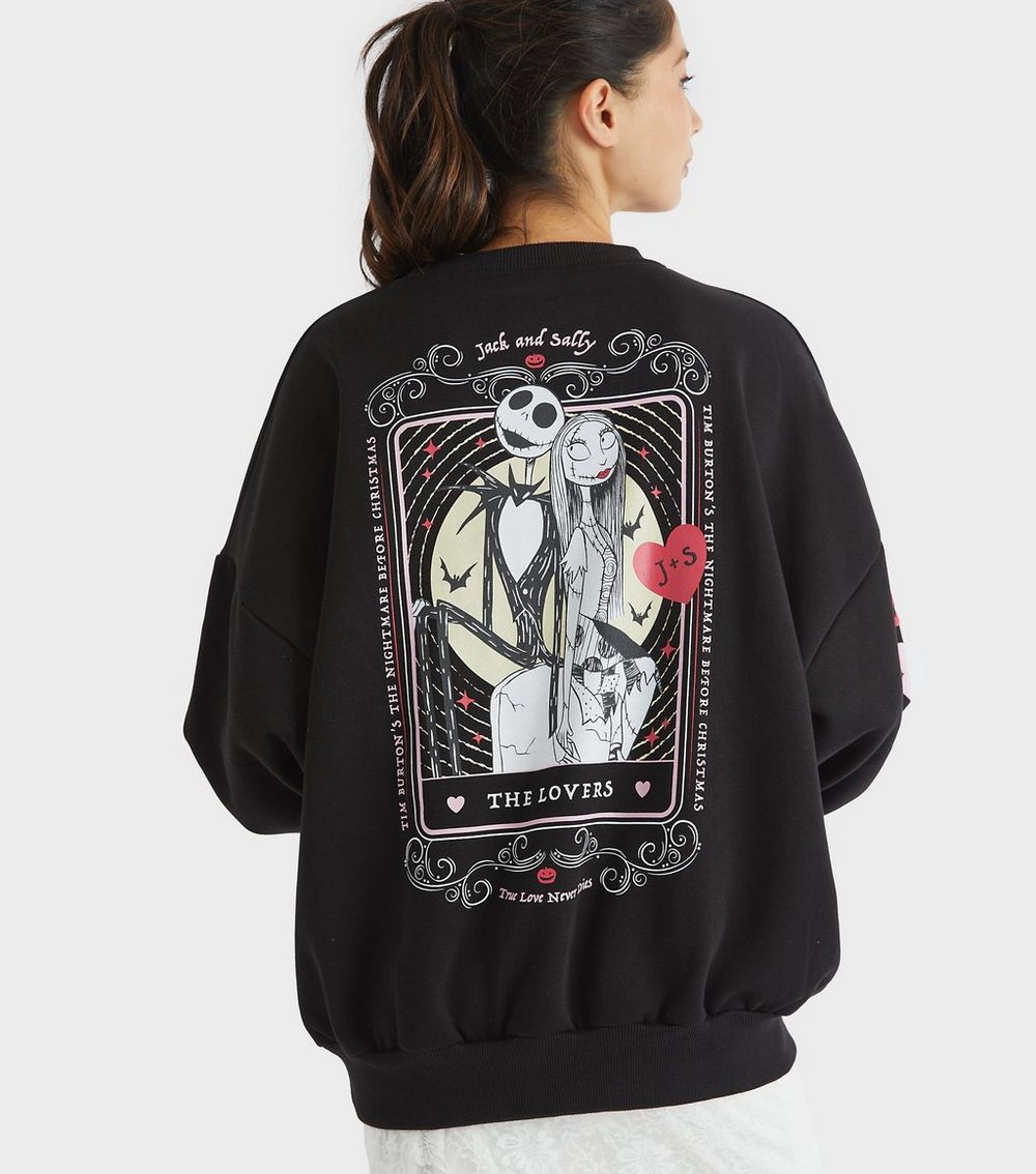 Skinnydip Black Nightmare Before Christmas Lovers Sweatshirt