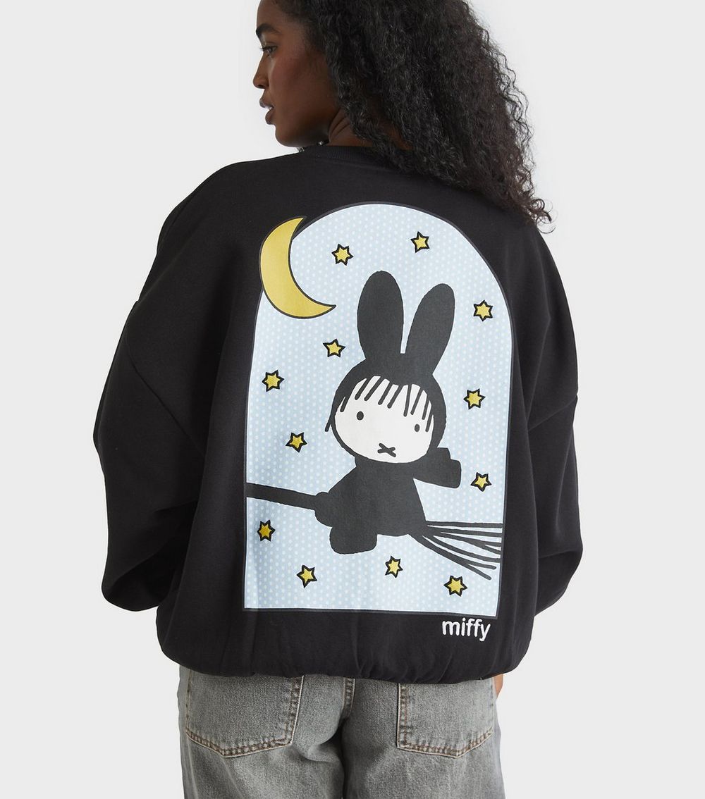 Skinnydip Black Embroidered Miffy Sweatshirt